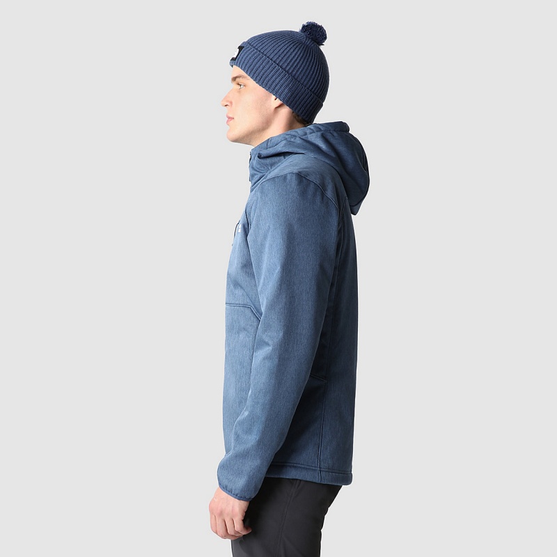 The North Face Quest Hooded Softshell Jacket Shady Blue Dark Heather | ERKDWP-819