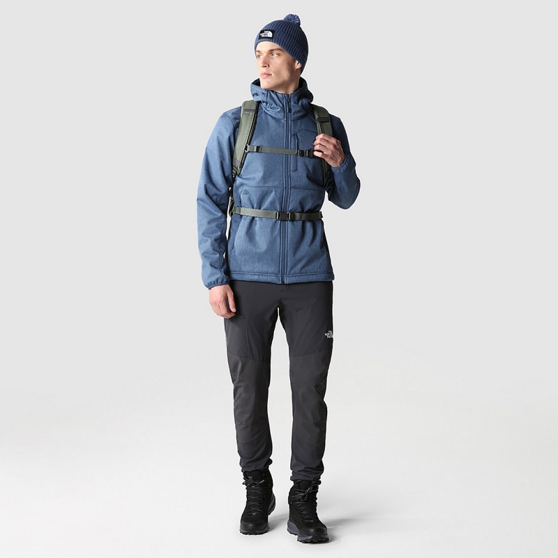 The North Face Quest Hooded Softshell Jacket Shady Blue Dark Heather | ERKDWP-819