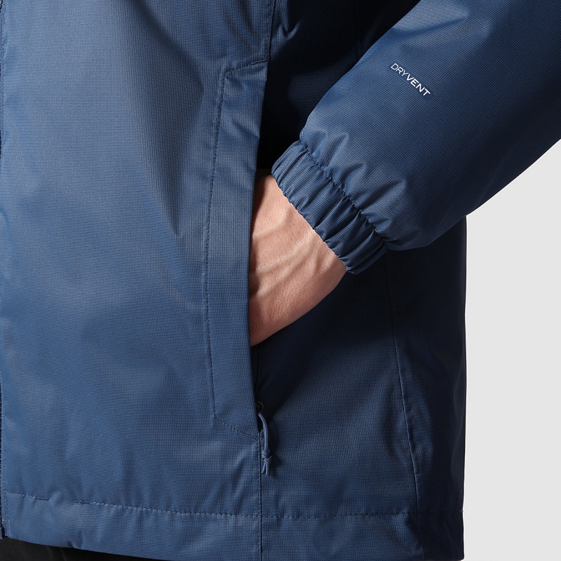 The North Face Quest Insulated Jacket Shady Blue Black Heather | YBSECH-862