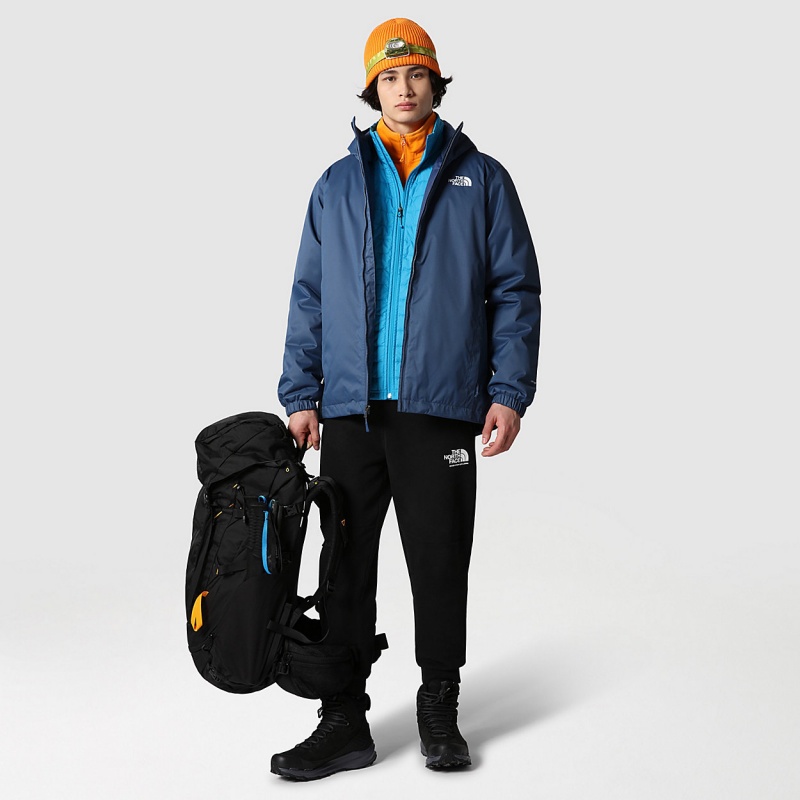 The North Face Quest Insulated Jacket Shady Blue Black Heather | YBSECH-862