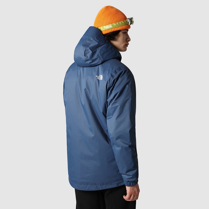 The North Face Quest Insulated Jacket Shady Blue Black Heather | YBSECH-862