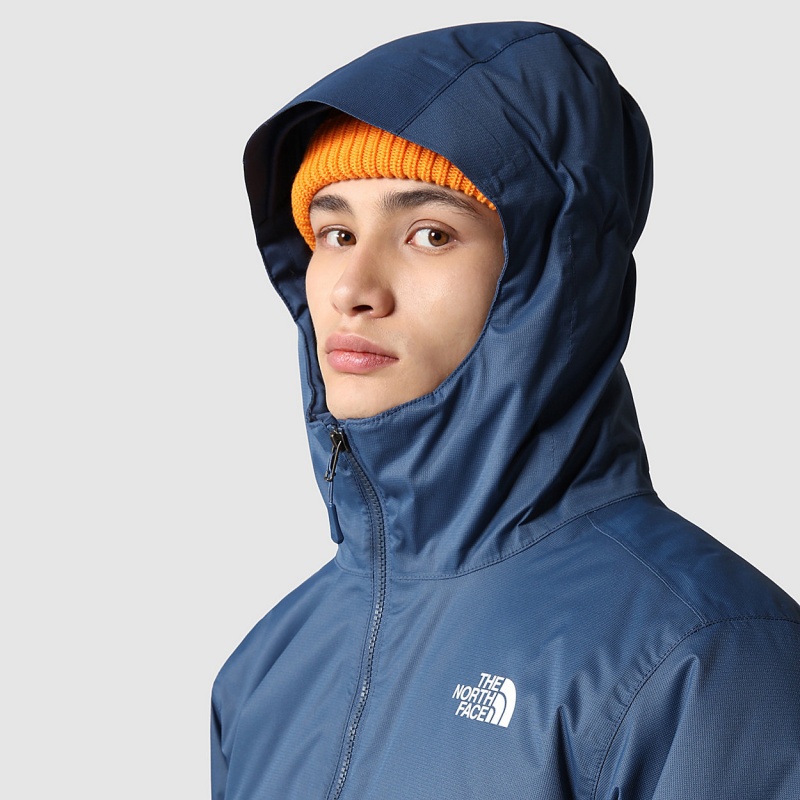 The North Face Quest Insulated Jacket Shady Blue Black Heather | YBSECH-862