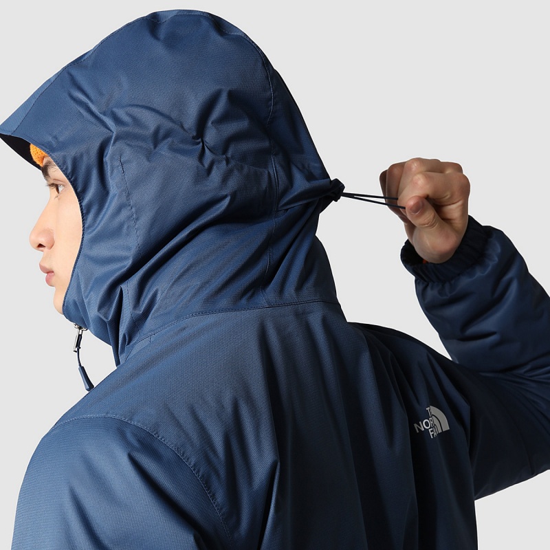 The North Face Quest Insulated Jacket Shady Blue Black Heather | YBSECH-862