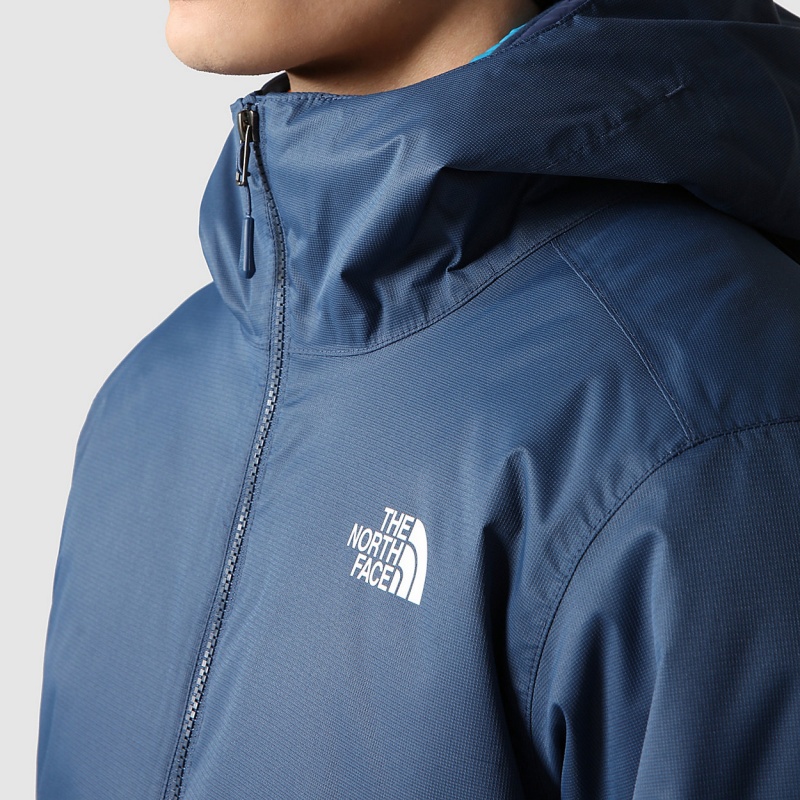 The North Face Quest Insulated Jacket Shady Blue Black Heather | YBSECH-862