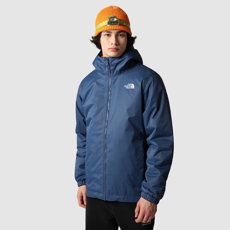 The North Face Quest Insulated Jacket Shady Blue Black Heather | YBSECH-862