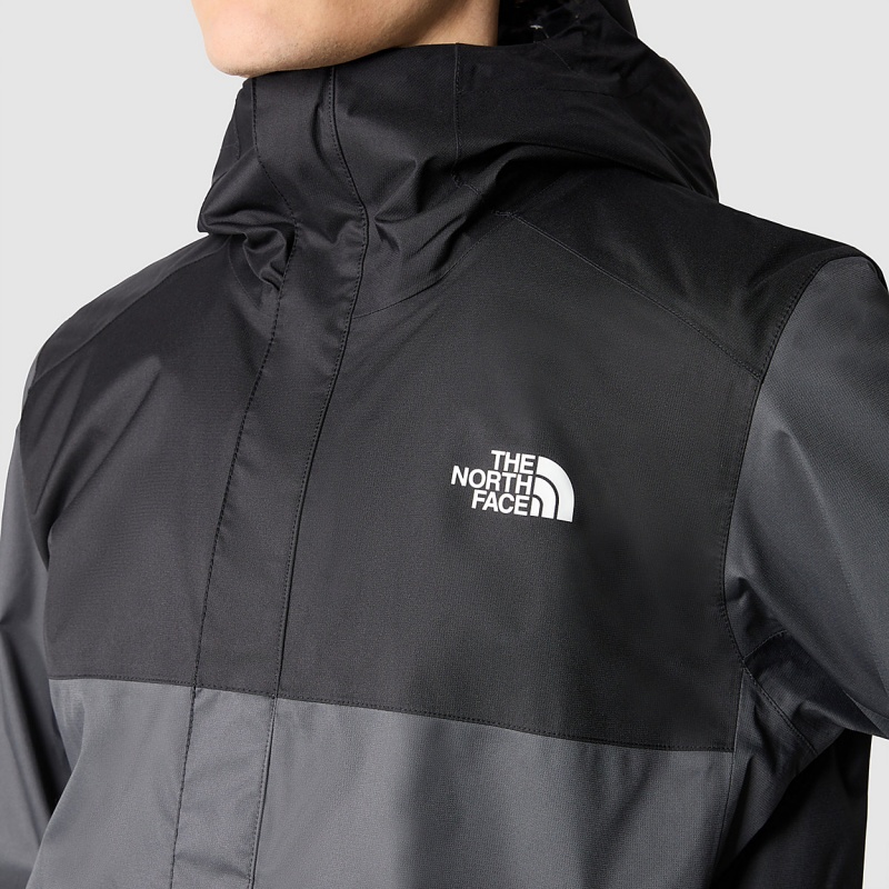 The North Face Quest Zip-In Jacket Asphalt Grey - Tnf Black | PWGCEH-954