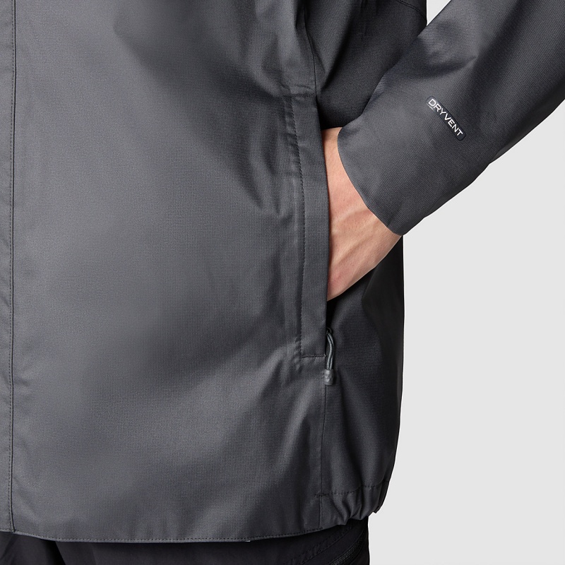 The North Face Quest Zip-In Jacket Asphalt Grey - Tnf Black | PWGCEH-954