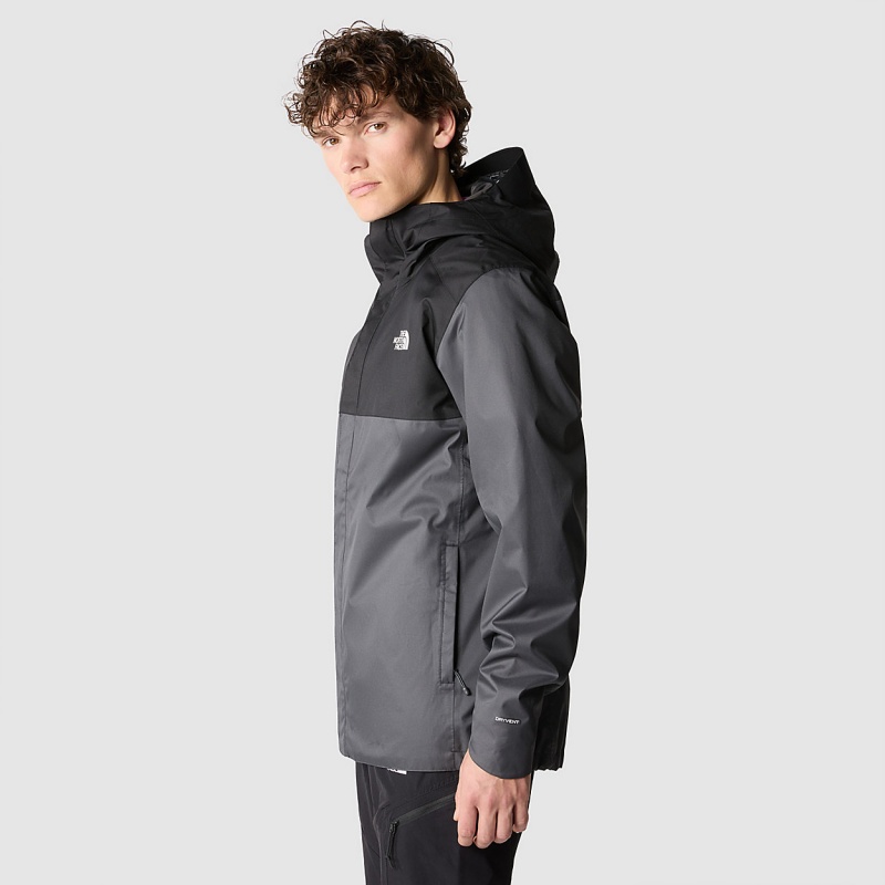 The North Face Quest Zip-In Jacket Asphalt Grey - Tnf Black | PWGCEH-954