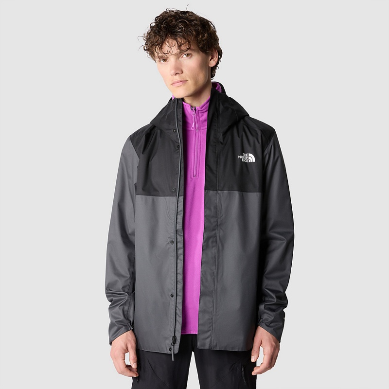 The North Face Quest Zip-In Jacket Asphalt Grey - Tnf Black | PWGCEH-954