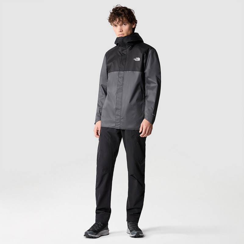 The North Face Quest Zip-In Jacket Asphalt Grey - Tnf Black | PWGCEH-954