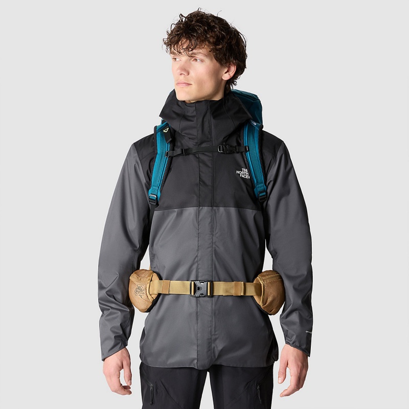 The North Face Quest Zip-In Jacket Asphalt Grey - Tnf Black | PWGCEH-954