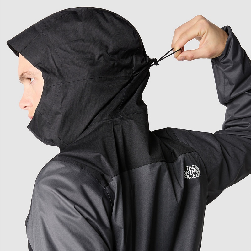 The North Face Quest Zip-In Jacket Asphalt Grey - Tnf Black | PWGCEH-954