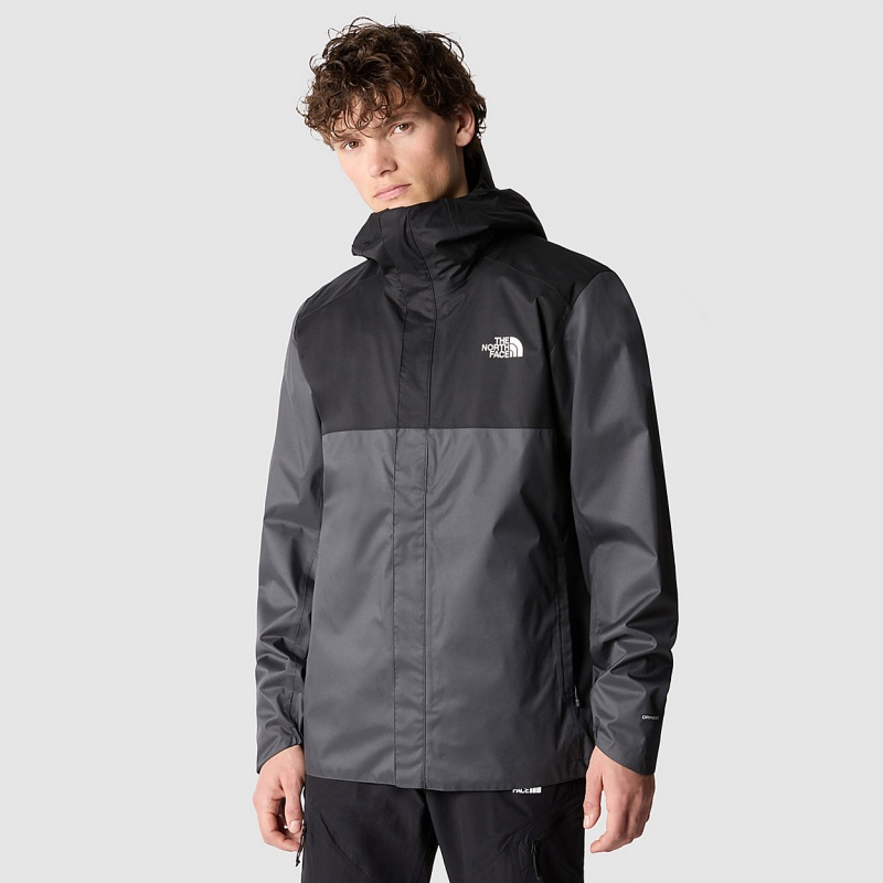 The North Face Quest Zip-In Jacket Asphalt Grey - Tnf Black | PWGCEH-954