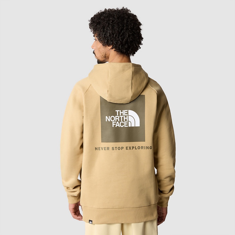 The North Face Raglan Redbox Hoodie Khaki Stone | TASMER-721