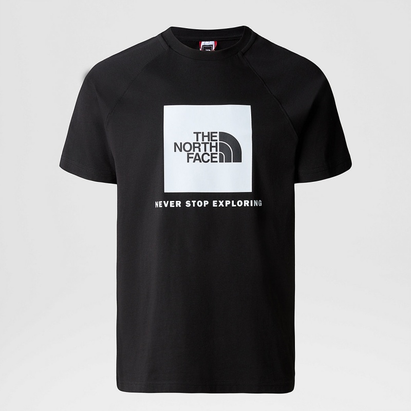 The North Face Raglan Redbox T-Shirt Tnf Black - Tnf White | IZSMBT-149