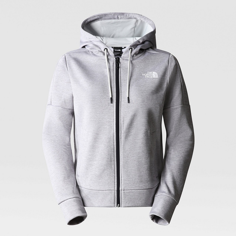 The North Face Reaxion Fleece Full-Zip Hoodie Tnf Light Grey Heather | LHGVSC-301