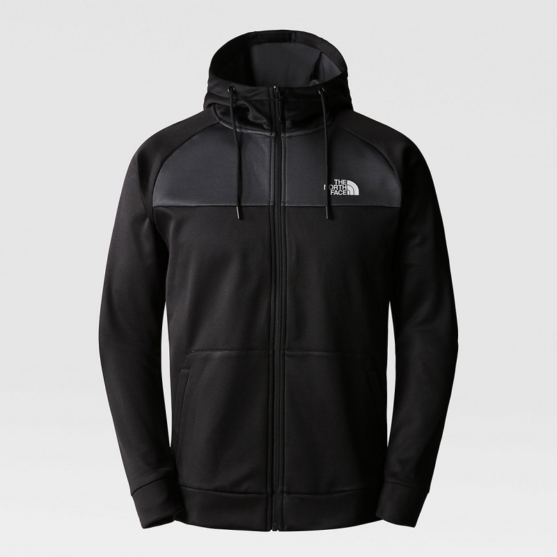 The North Face Reaxion Fleece Full-Zip Hoodie Tnf Black - Asphalt Grey | YEVQWT-358