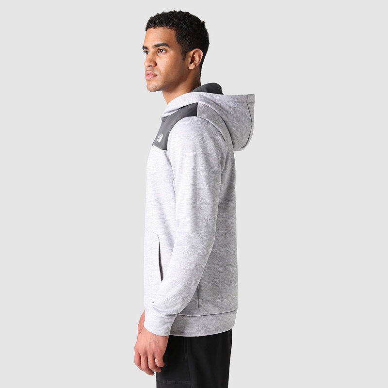 The North Face Reaxion Fleece Pullover Hoodie Tnf Light Grey Heather/Asphalt Grey | IYVSDE-217