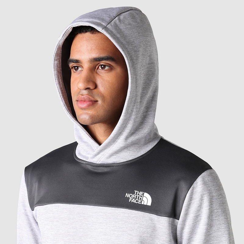 The North Face Reaxion Fleece Pullover Hoodie Tnf Light Grey Heather/Asphalt Grey | IYVSDE-217