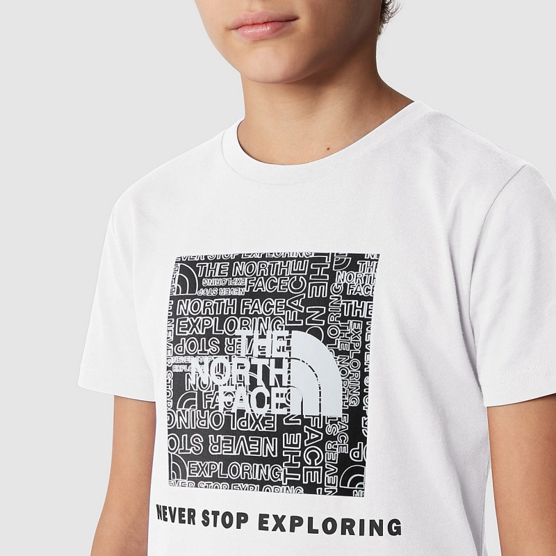 The North Face Redbox T-Shirt Tnf White - Tnf Black | QTIXVC-213