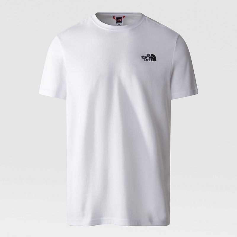 The North Face Redbox T-Shirt Tnf White - Summit Gold Irregular Geometry Print | QPMDWH-358