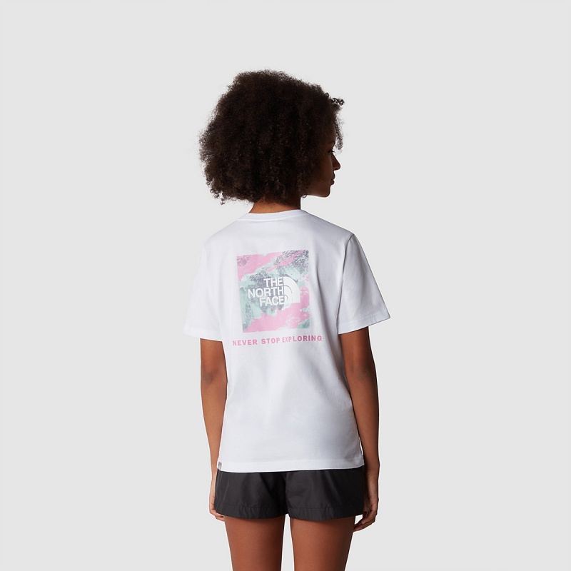 The North Face Relaxed Redbox T-Shirt Tnf White | XIFYVC-510