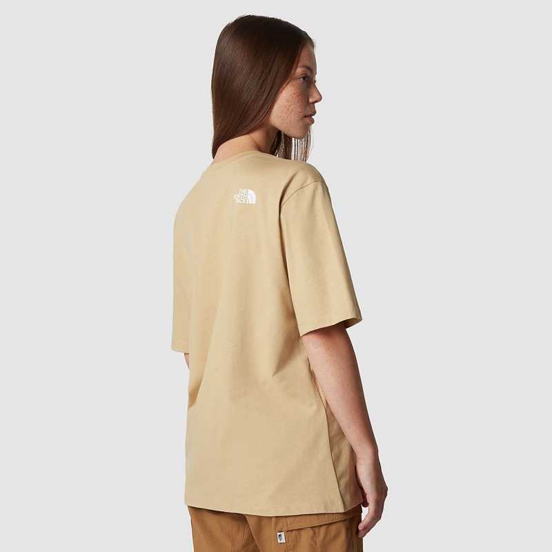 The North Face Relaxed Simple Dome T-Shirt Khaki Stone | NUMWZB-867