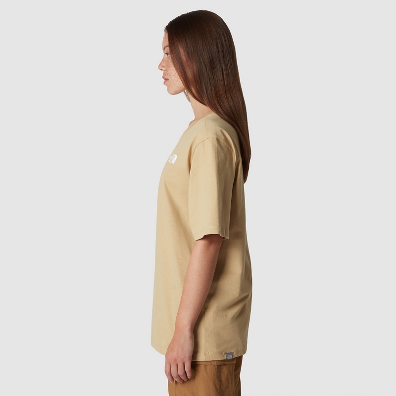 The North Face Relaxed Simple Dome T-Shirt Khaki Stone | NUMWZB-867