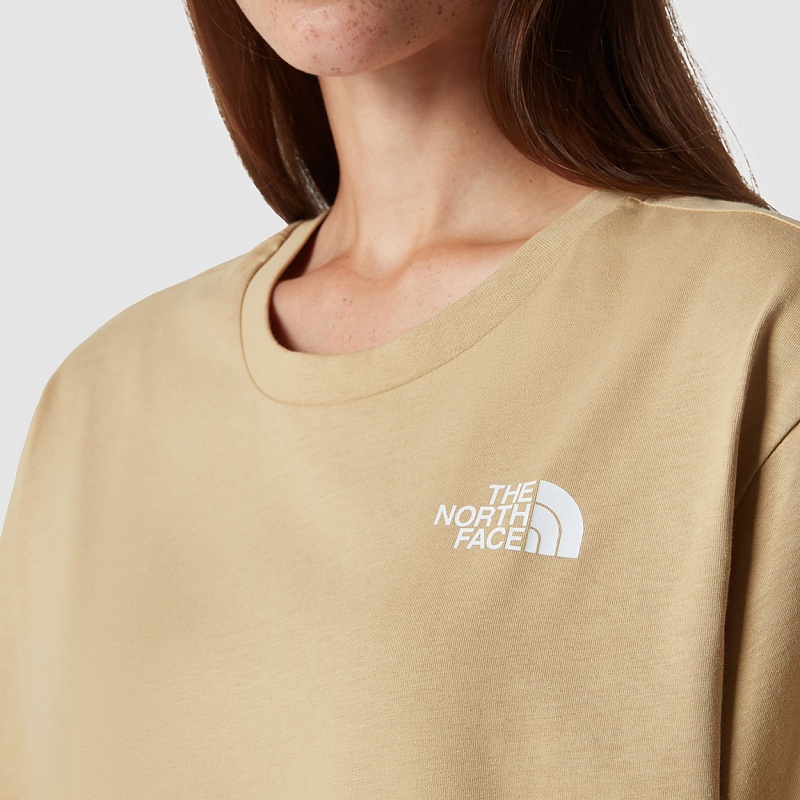 The North Face Relaxed Simple Dome T-Shirt Khaki Stone | NUMWZB-867