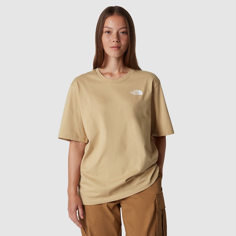 The North Face Relaxed Simple Dome T-Shirt Khaki Stone | NUMWZB-867