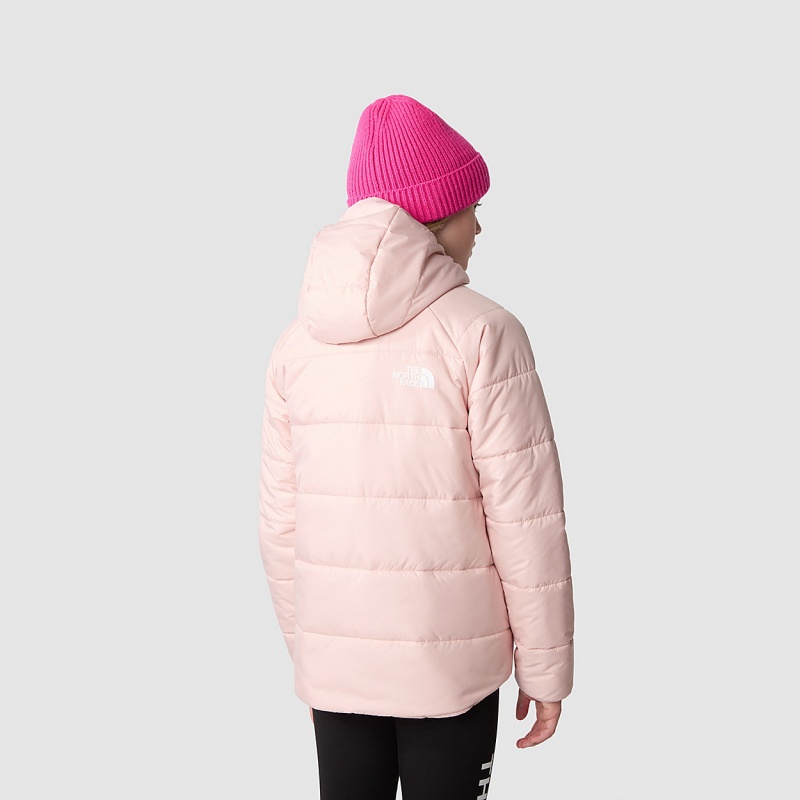 The North Face Reversible Perrito Jacket Pink Moss - Gardenia White | NSEVMG-758