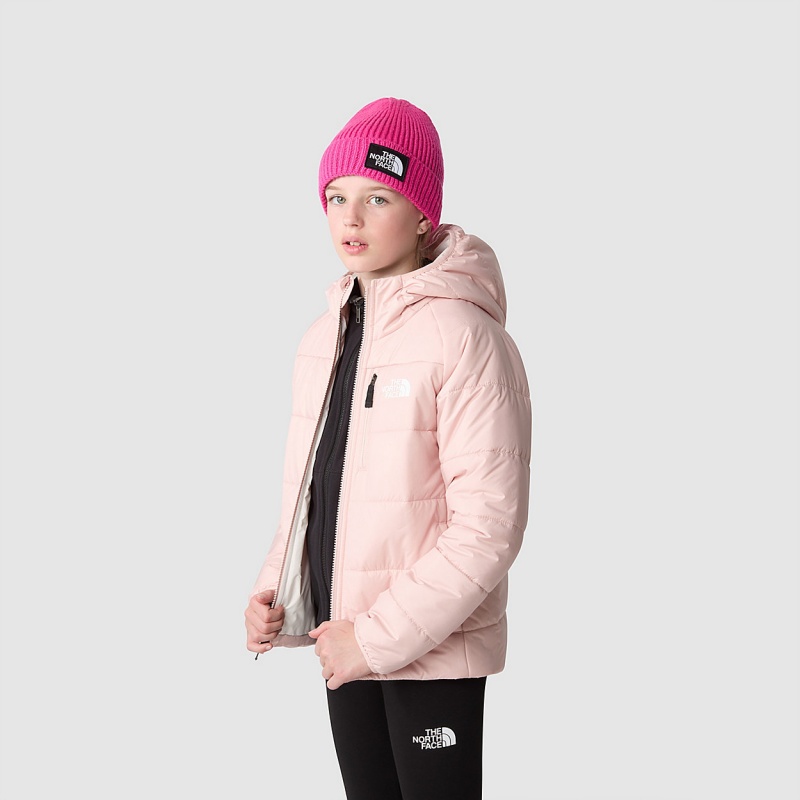 The North Face Reversible Perrito Jacket Pink Moss - Gardenia White | NSEVMG-758