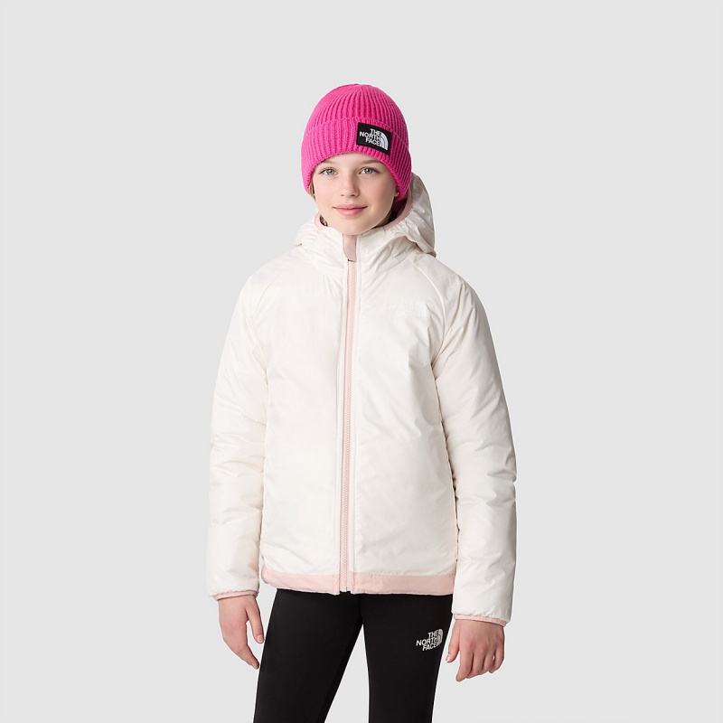 The North Face Reversible Perrito Jacket Pink Moss - Gardenia White | NSEVMG-758