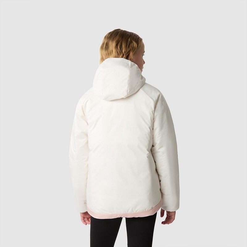 The North Face Reversible Perrito Jacket Pink Moss - Gardenia White | NSEVMG-758