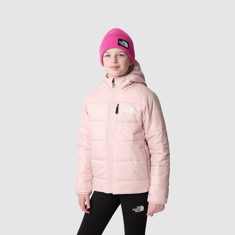 The North Face Reversible Perrito Jacket Pink Moss - Gardenia White | NSEVMG-758