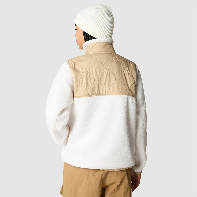 The North Face Royal Arch Full-Zip Fleece Jacket Gardenia White - Khaki Stone | PBWGAS-458