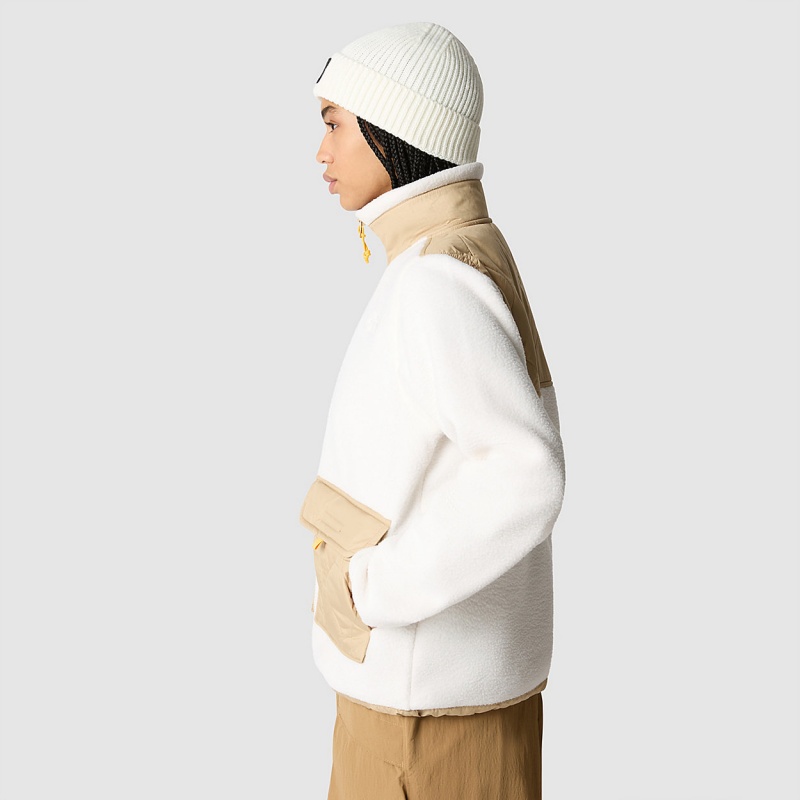 The North Face Royal Arch Full-Zip Fleece Jacket Gardenia White - Khaki Stone | PBWGAS-458