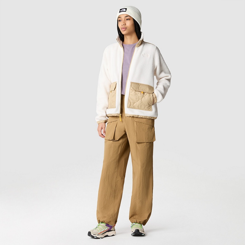 The North Face Royal Arch Full-Zip Fleece Jacket Gardenia White - Khaki Stone | PBWGAS-458