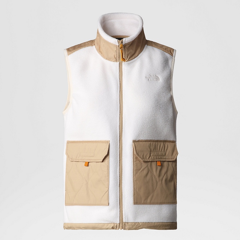 The North Face Royal Arch Gilet Gardenia White - Khaki Stone | BSZMLW-038