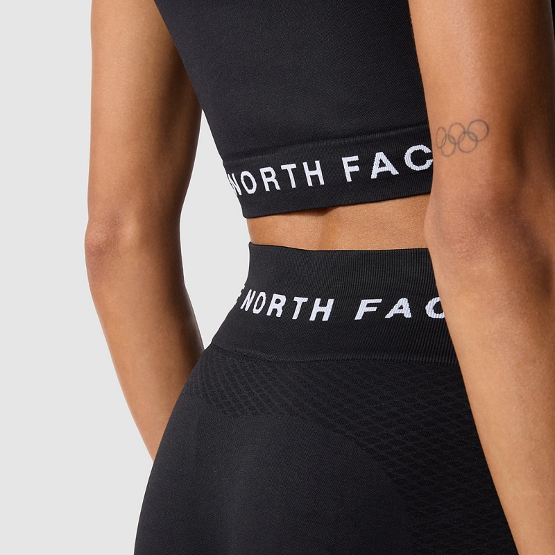 The North Face Seamless Leggings Tnf Black | QEKNMS-523