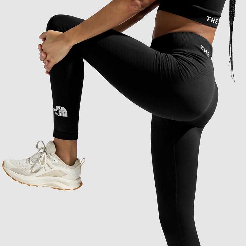 The North Face Seamless Leggings Tnf Black | QEKNMS-523