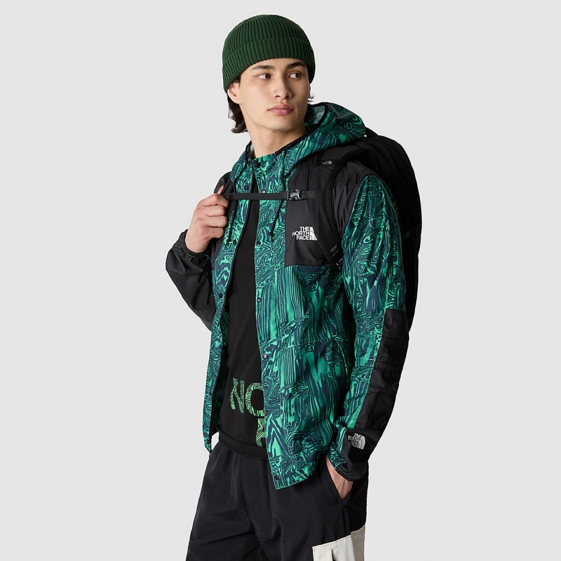 The North Face Seasonal Mountain Jacket Chlorophyll Green Digital Distortion Print - Tnf Black | VTPGDC-389