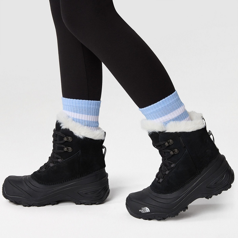 The North Face Shellista V Lace Waterproof Snow Boots Tnf Black - Tnf Black | MYOKJX-983