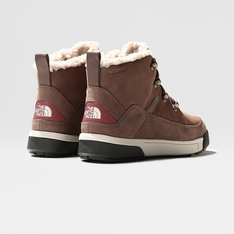 The North Face Sierra Waterproof Street Boots Deep Taupe/Wild Ginger | JBCNIH-069