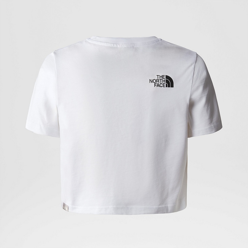 The North Face Simple Dome Cropped T-Shirt Tnf White | LQZRPJ-459