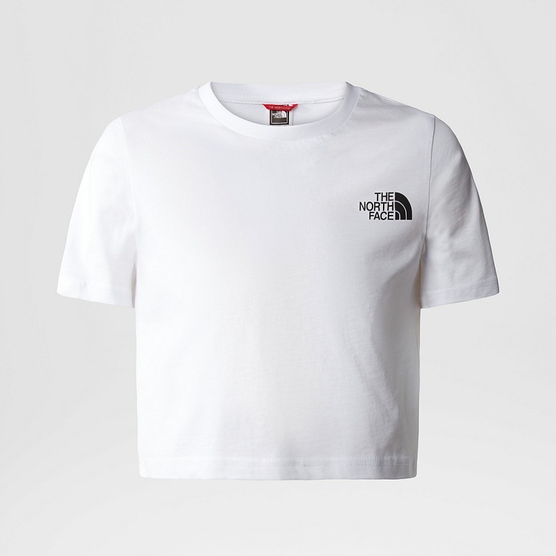 The North Face Simple Dome Cropped T-Shirt Tnf White | LQZRPJ-459