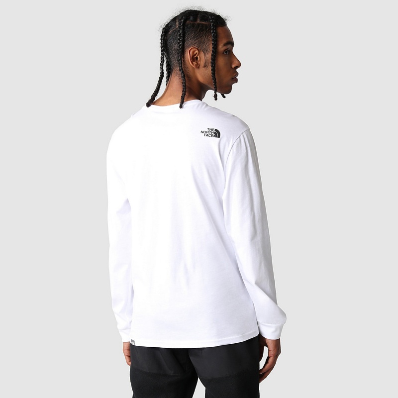 The North Face Simple Dome Long-Sleeve T-Shirt Tnf White | HIWCTM-023