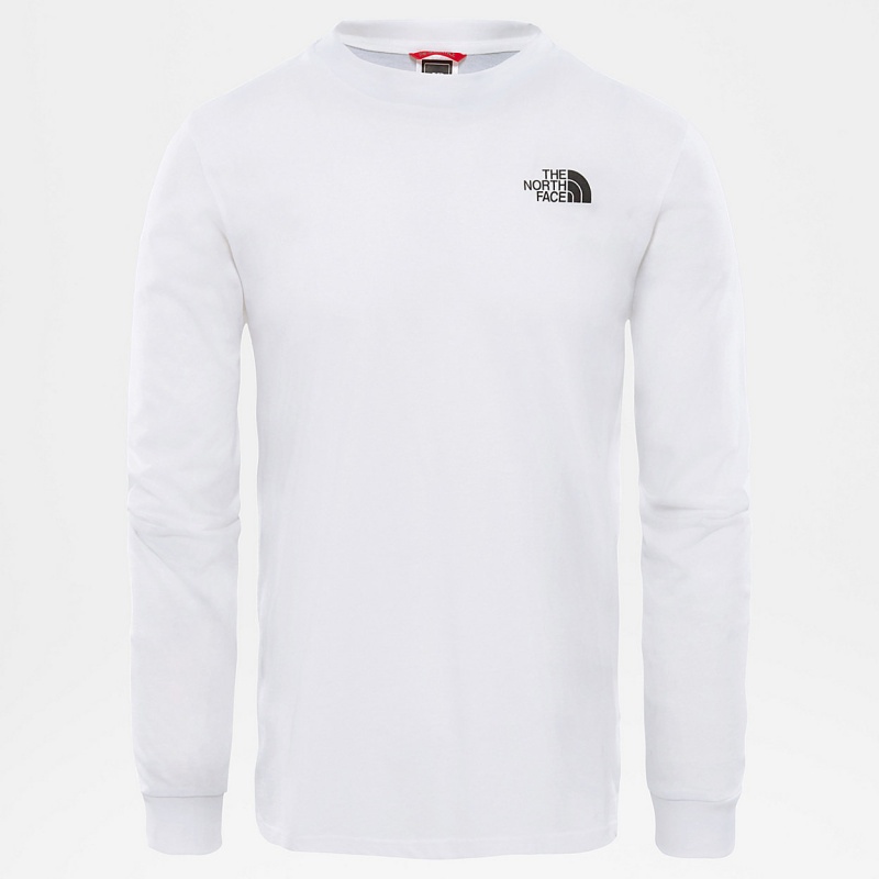 The North Face Simple Dome Long-Sleeve T-Shirt Tnf White | HIWCTM-023