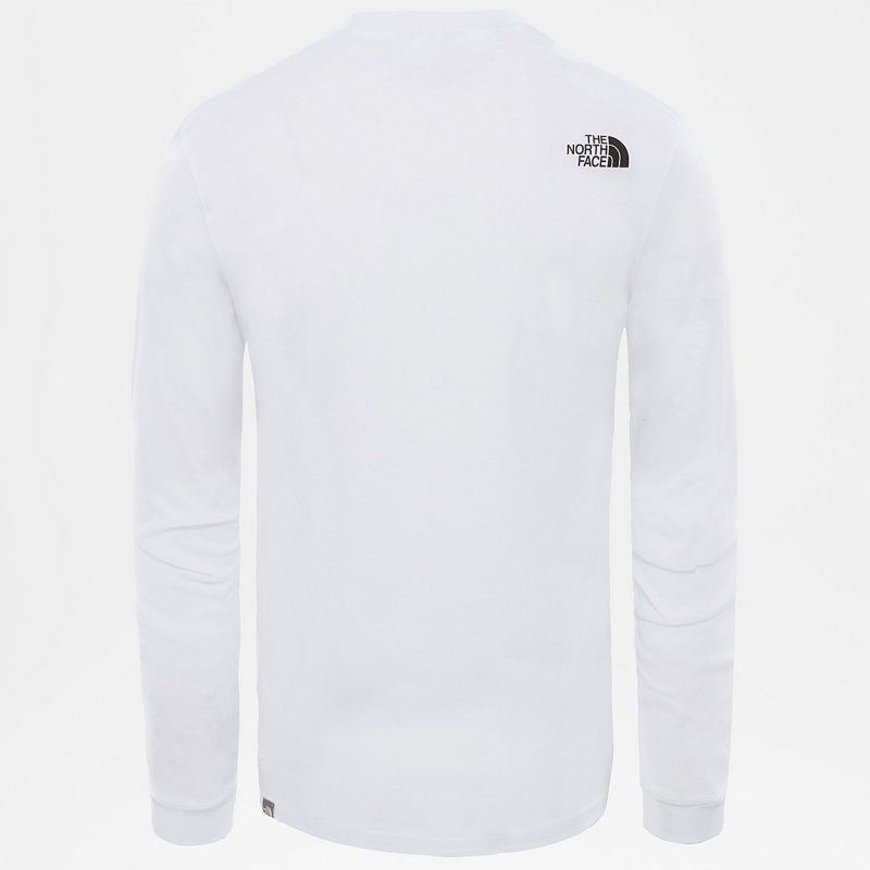 The North Face Simple Dome Long-Sleeve T-Shirt Tnf White | HIWCTM-023