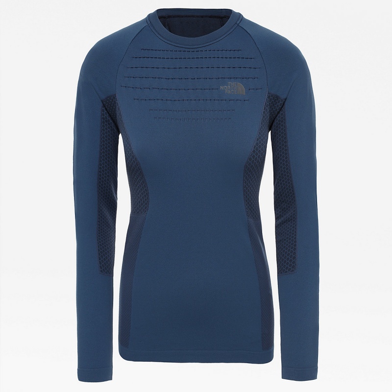 The North Face Sport Long-Sleeve Top Blue Wing Teal - Tnf Black | BXNUMG-576